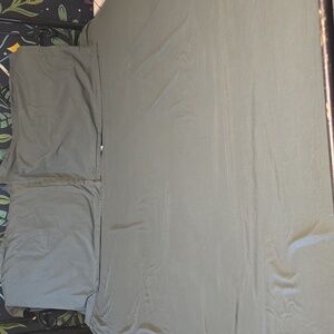 Kinmeroom Olive Green Queen Duvet Cover With 2 Shams